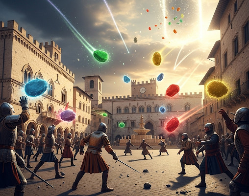 La battaglia dei sassi.