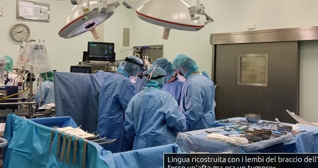 Lingua ricostruita con i lembi del braccio dell'infermiera, l'intervento (di oltre 7 ore) all'ospedale dell'Angelo: «Pensavo fosse un'afta ma era un tumore»