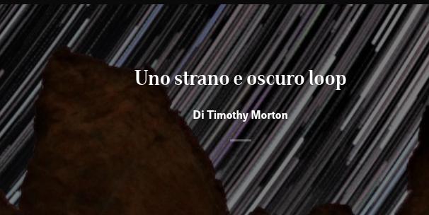 Ecologia oscura: uno strano loop